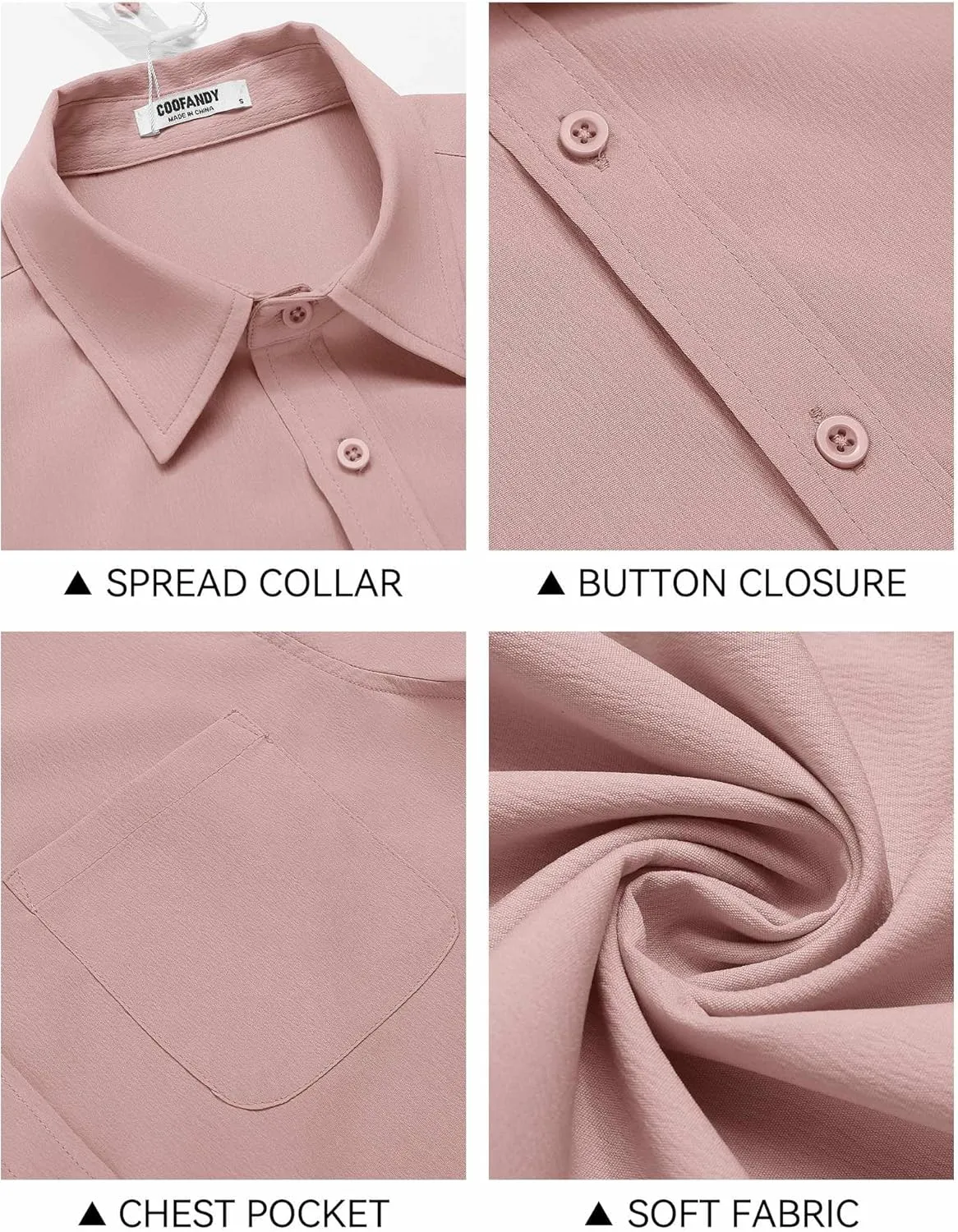 COOFANDY Shirts for Men Short Sleeve Button Down Shirt Casual Summer Beach Shirt