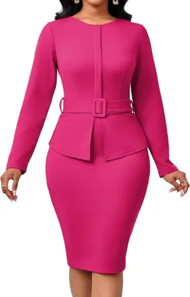 CuteCherry Women Sexy Dress Bodycon Work Dress Elegant Pencil Dress