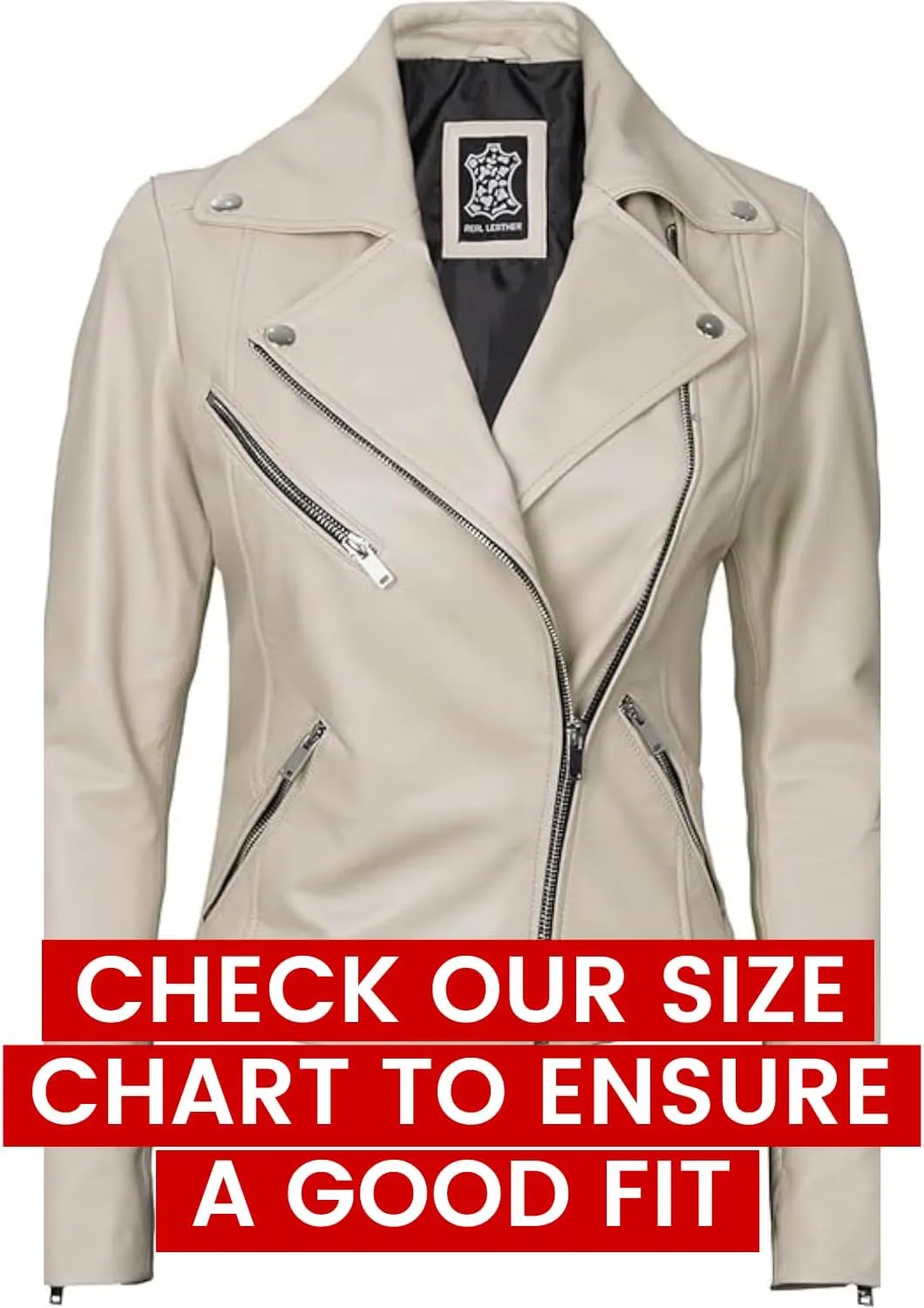 Decrum Asymmetrical Real Leather Jacket Women  Trendy Fashion Lambskin Womens Leather Jacket