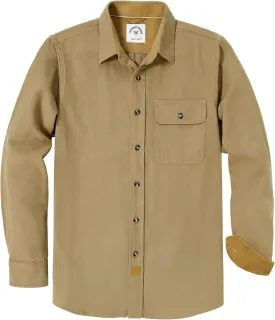 Dubinik Mens Flannel Shirts Long Sleeve Flannel Shirt for Men Casual Button Down Brushed 100% Cotton Shirt
