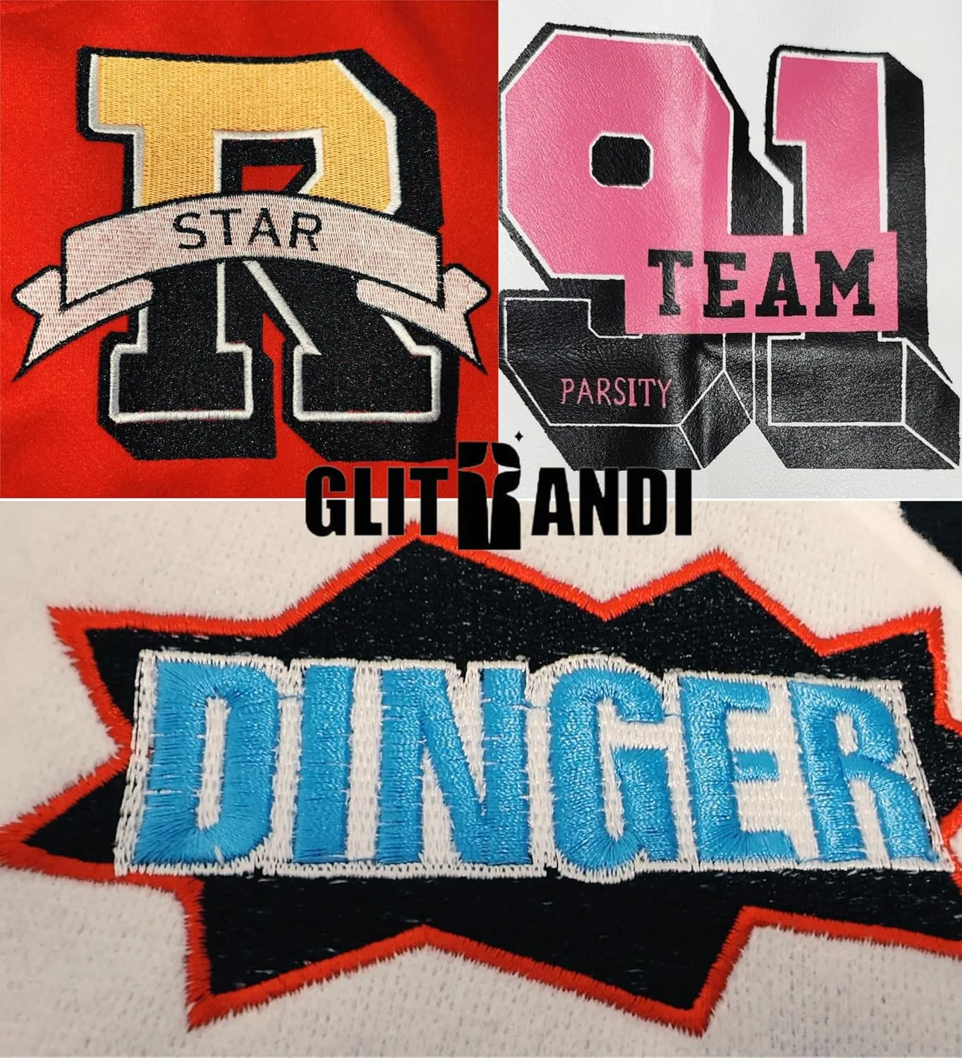 Glitrandi Varsity Jacket Women with Patches Print Cropped Bomber Leather Jacket Women 2025 S-XXL