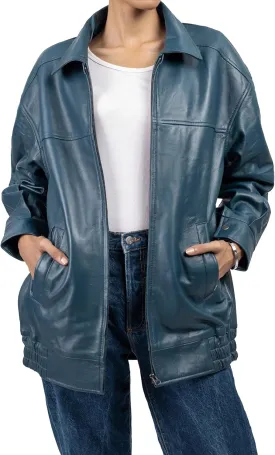 Jild Oversized Leather Jacket Women - Lambskin Leather Fall Jacket for Womens Fashion Plus Size Outfits Jild Oversized Leather Jacket Women - Lambskin Leather Fall Jacket for Womens Fashion Plus Size Outfits