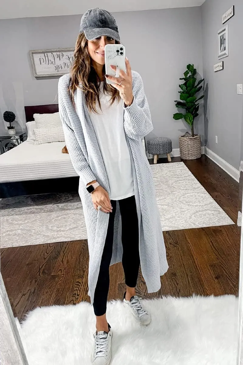 LILLUSORY Long Cardigan Sweaters for Women Fall Trendy Oversized Open Front Winter Coat
