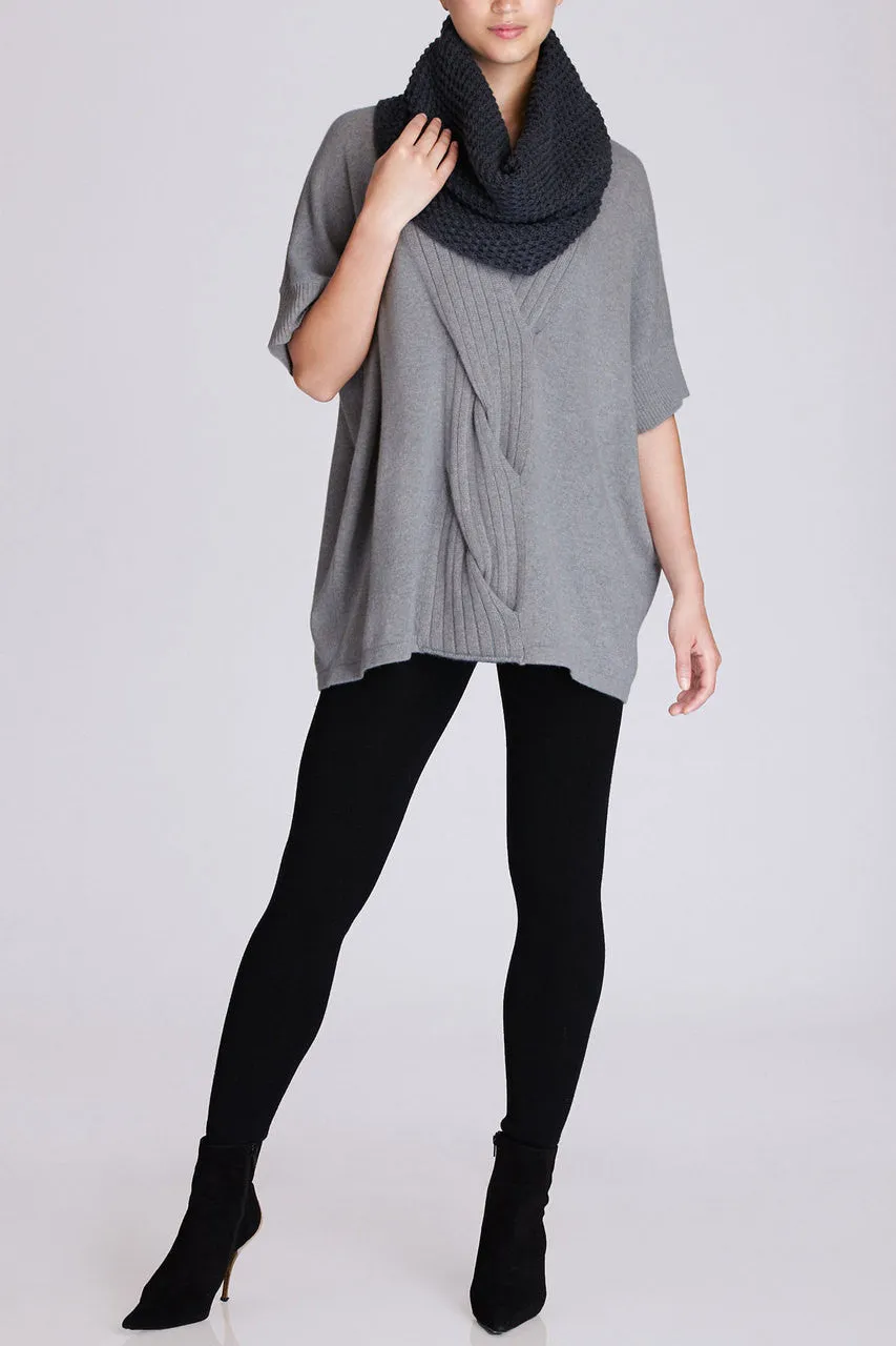 Merino Knitwear Snood - Heather Gray