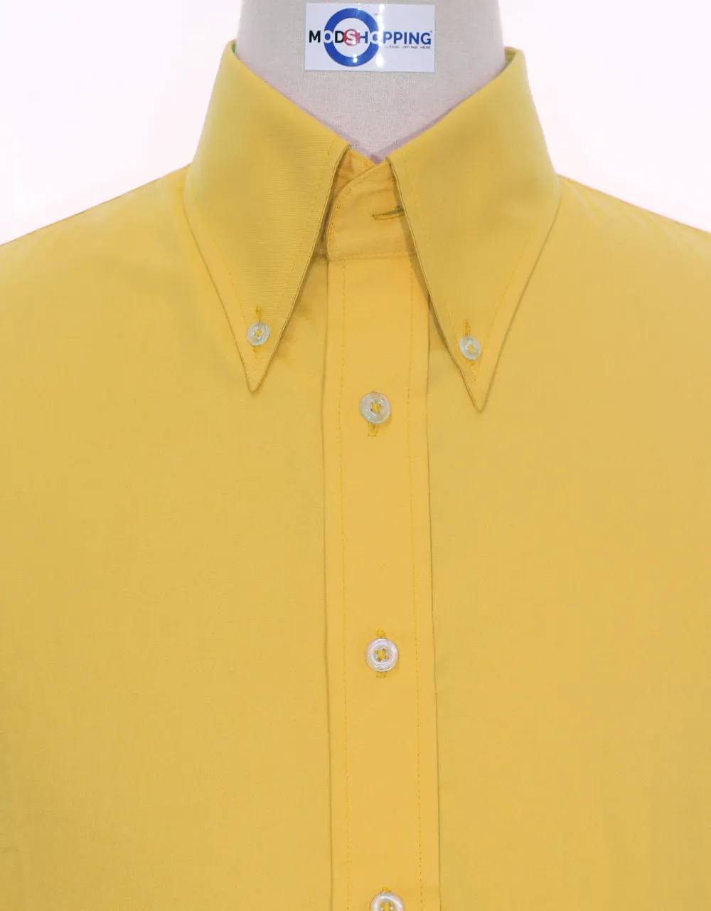 Mustard Yellow Button Down Collar Shirt