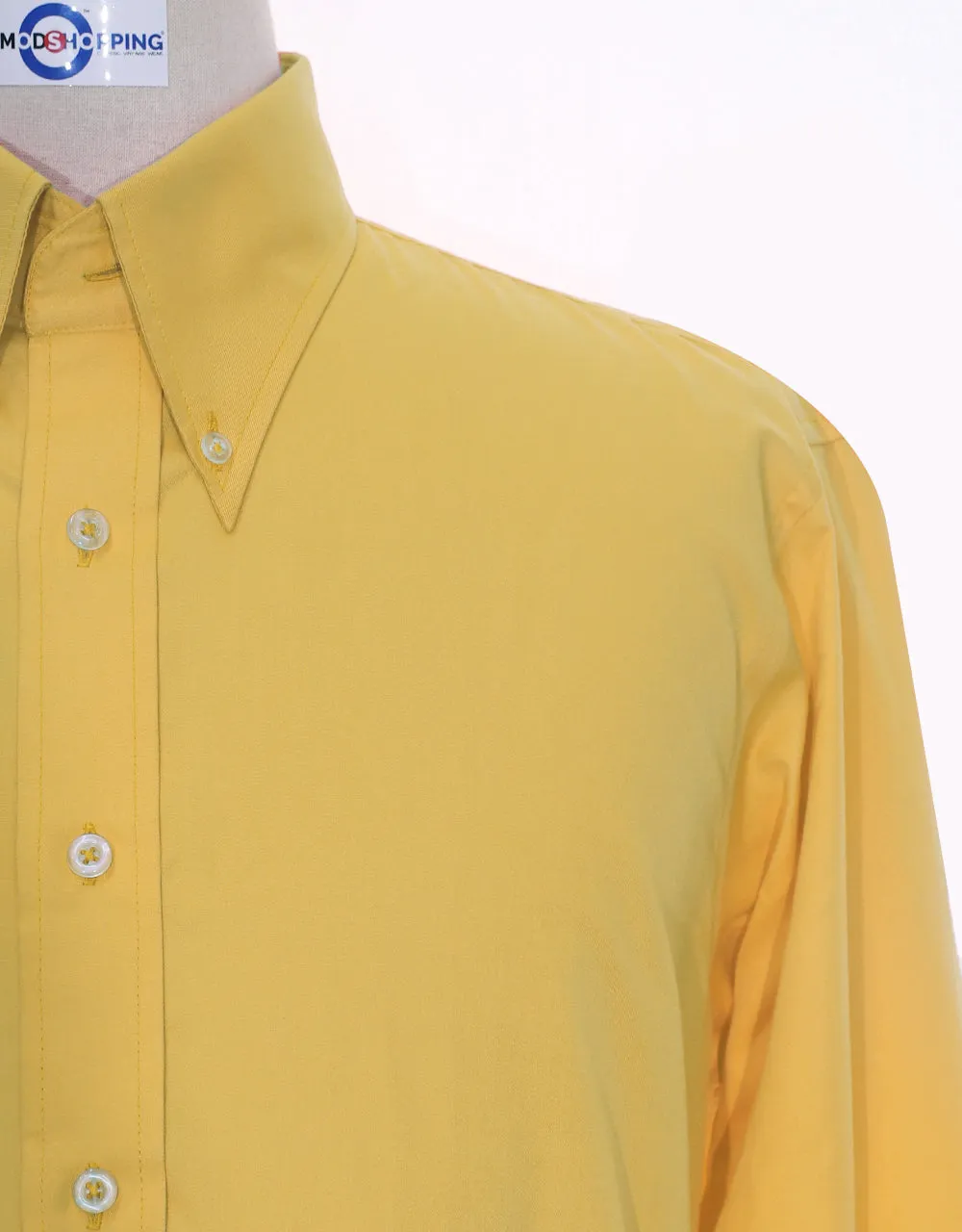 Mustard Yellow Button Down Collar Shirt