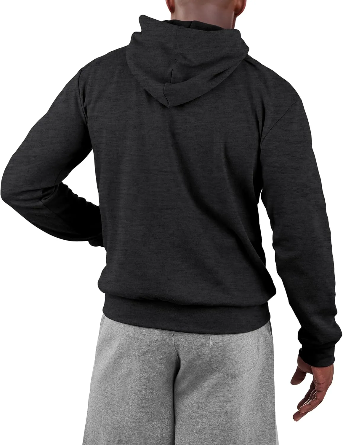 Ohoo Mens Slim Fit Basic Pullover Hoodies Sweatshirt Lightweight Long Sleeve with Kanga Pocket