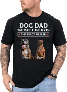 Personalized Dog Dad Shirt for Men, Custom Dog Dad T Shirt with Name Photo, Custom Fathers Day Shirt