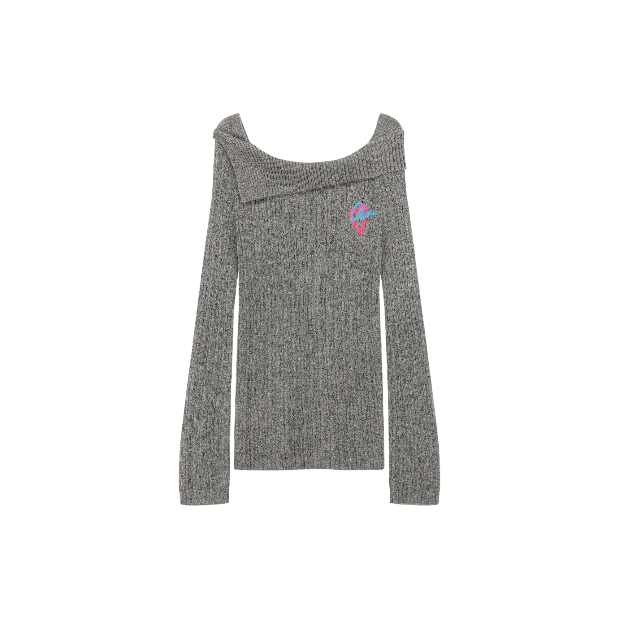 Unbalanced Off-Shoulder Knit Sweater